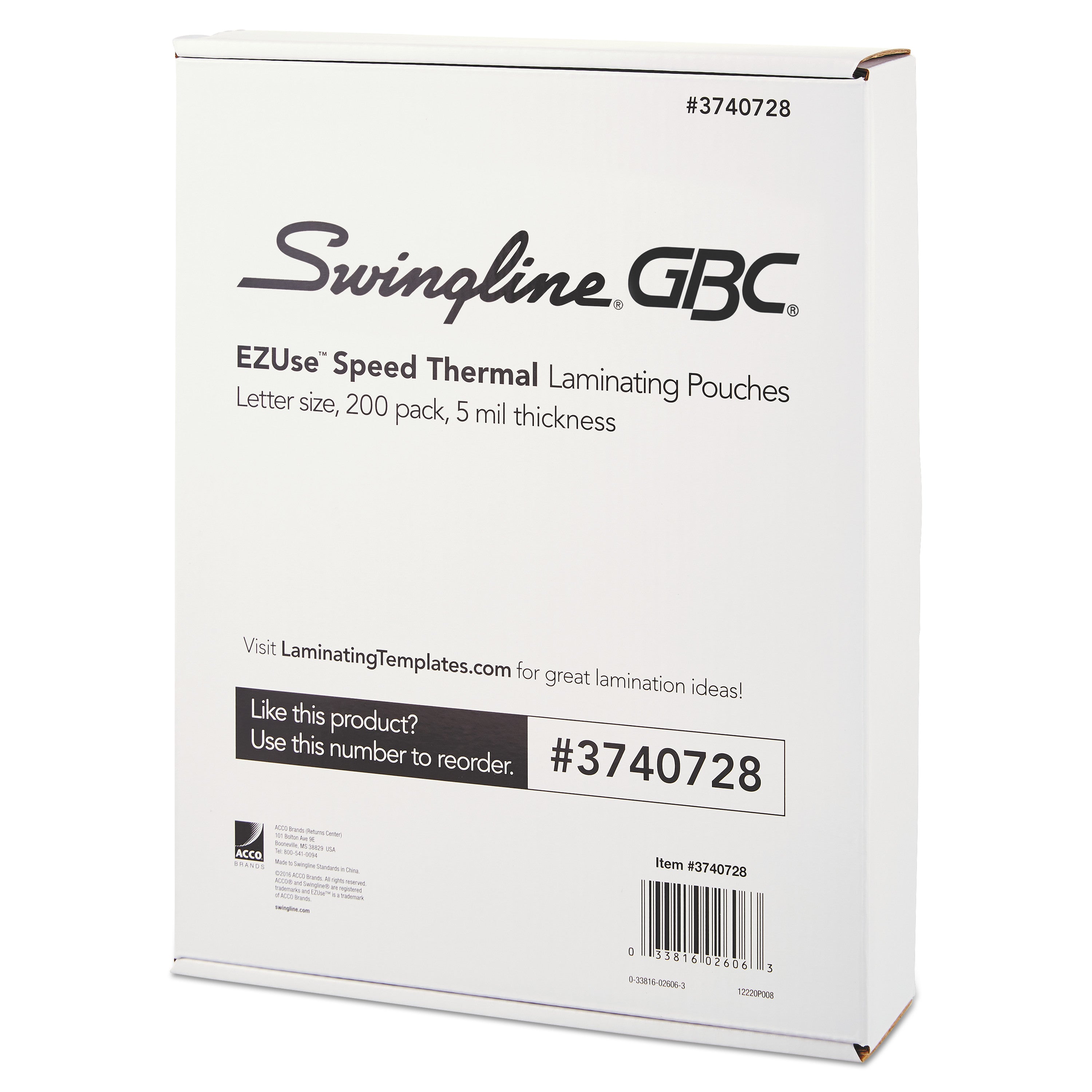 Sheet Size Supported: Letter 8.50" Width x 11" Length - Laminating Pouch/Sheet Size: 5 mil Thickness - UV Resistant, Fade Resistant - Clear - 200 / Pack
