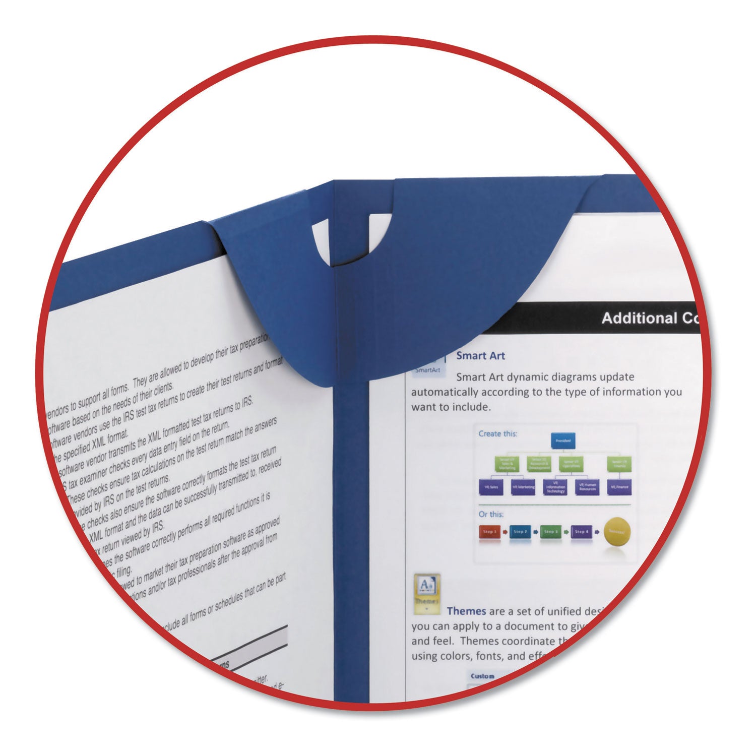 Lockit Two-Pocket Folder, Textured Paper, 100-Sheet Capacity, 11 X 8.5, Dark Blue, 25/box