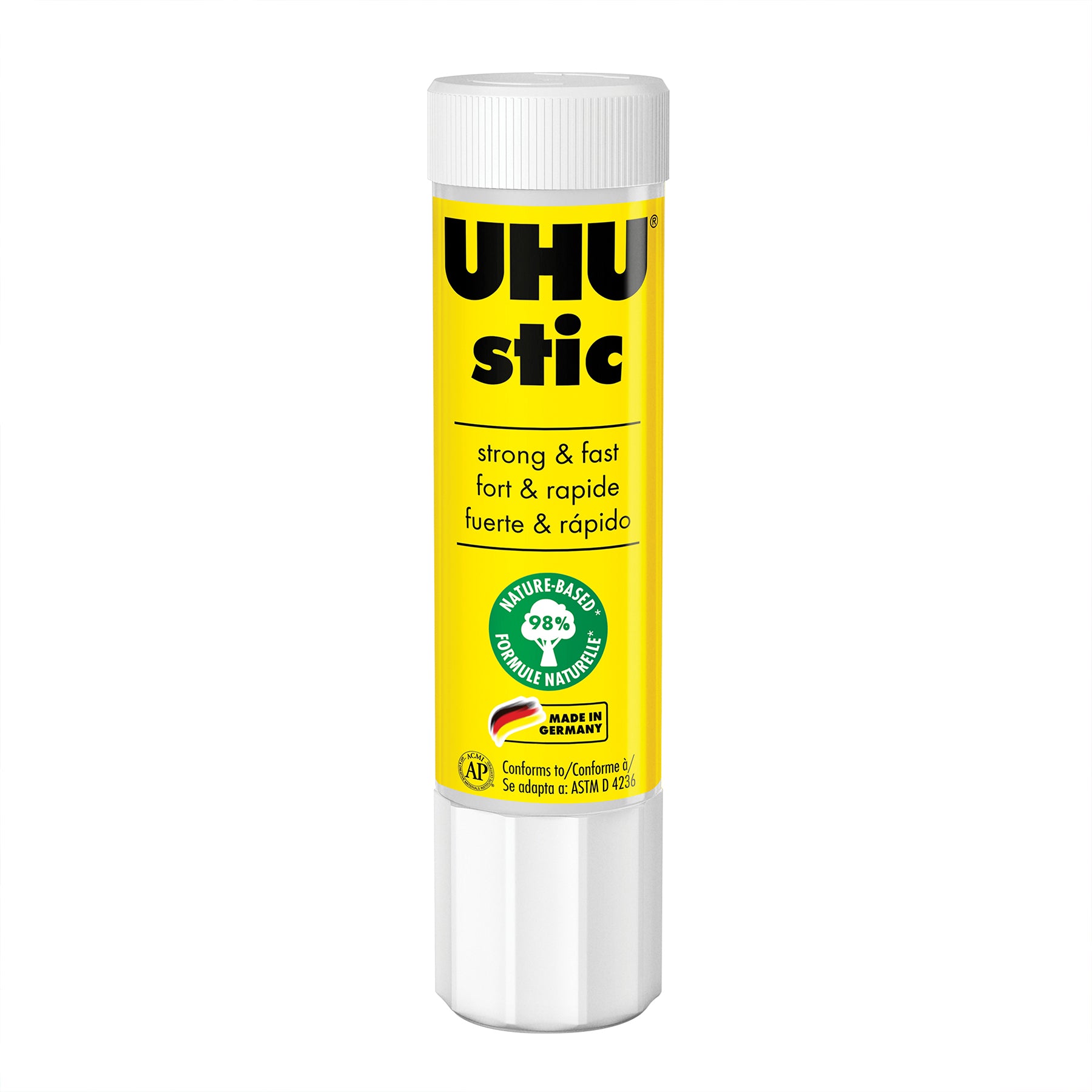 UHU Stic Permanent Glue Stick, Clear, 21 g, Pack of 12