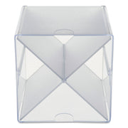 Deflecto Stackable Cube Organizer - 4 Compartment(s) - 6" Height x 6" Width x 7.25" Depth - Desktop - Stackable - Clear - Plastic - 1 Each