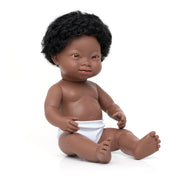 Anatomically Correct 15" Baby Doll, Down Syndrome African-American Boy