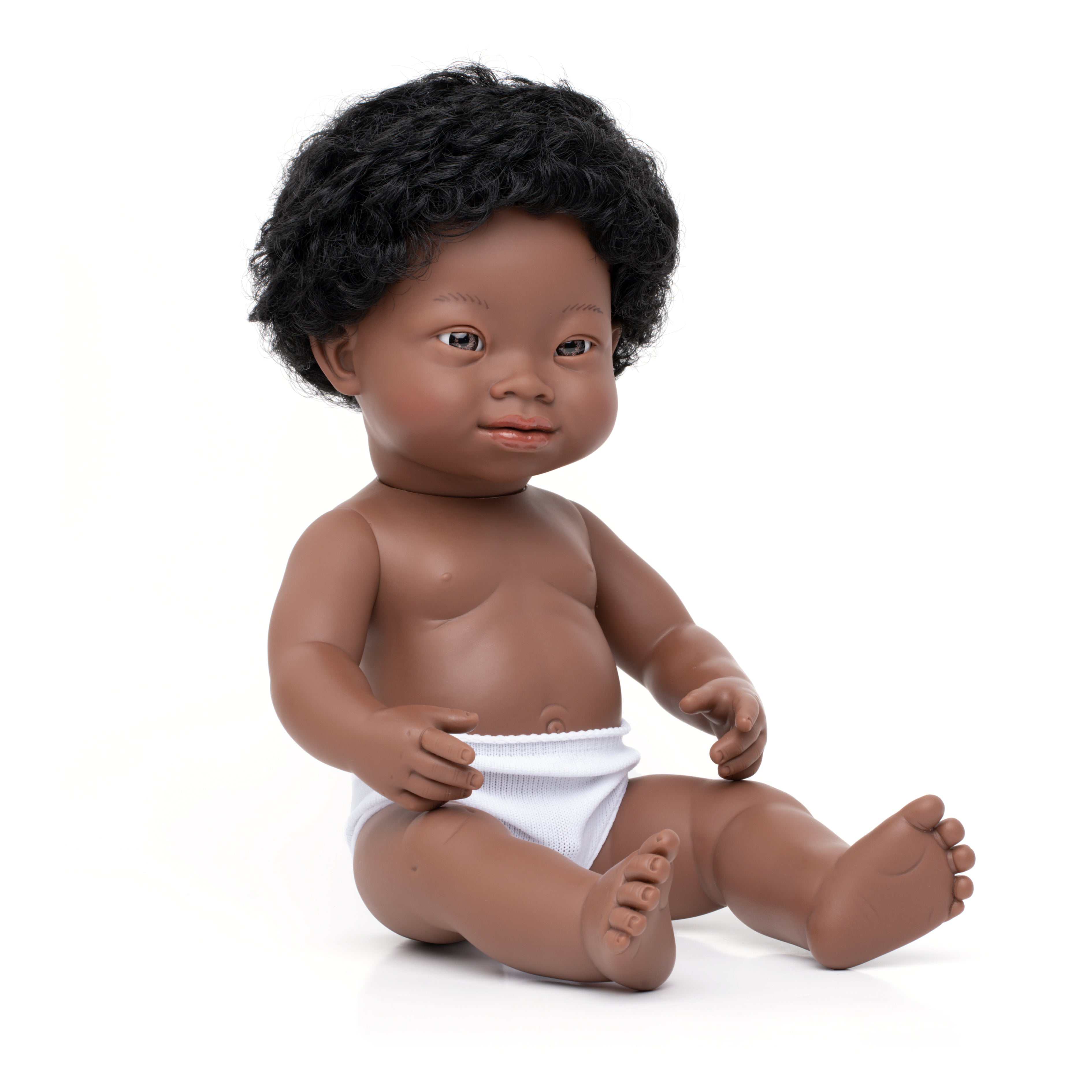 Anatomically Correct 15" Baby Doll, Down Syndrome African-American Boy