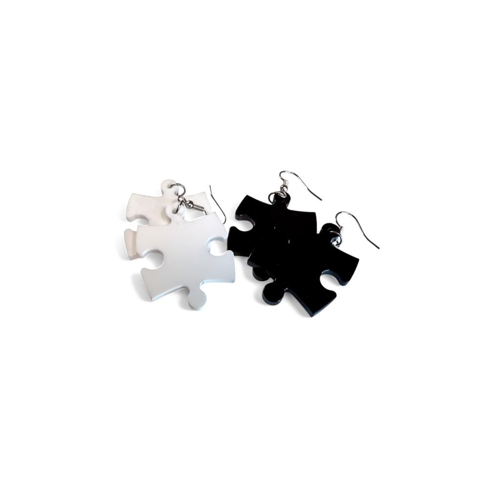 Chessex 54001 Opaque Puzzle Piece Earrings, Assorted Colors (Pair)