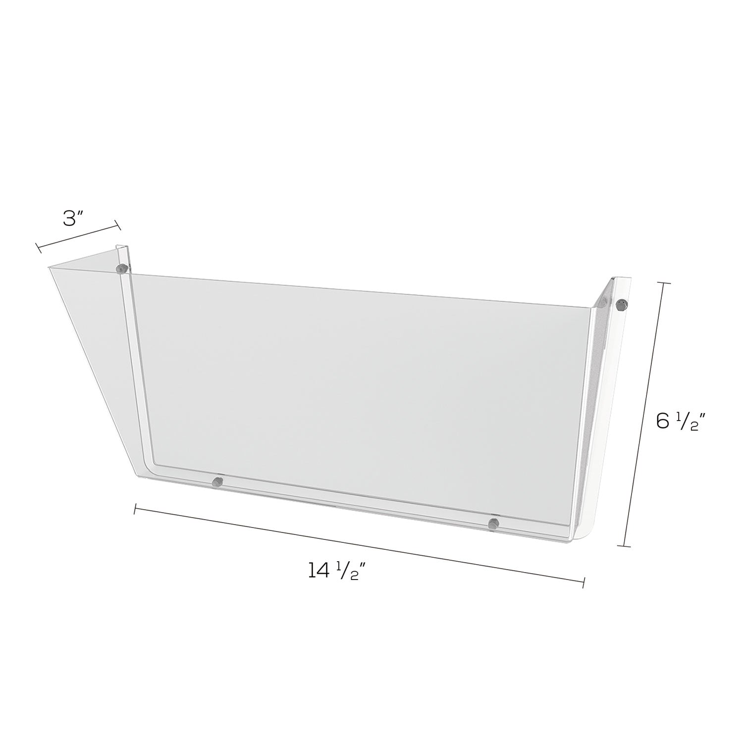 Deflecto Unbreakable DocuPocket - 1 Pocket(s) - 1 Compartment(s) - 6.50" Height x 14.50" Width x 3" Depth - Unbreakable - Clear - Plastic - 1 Each