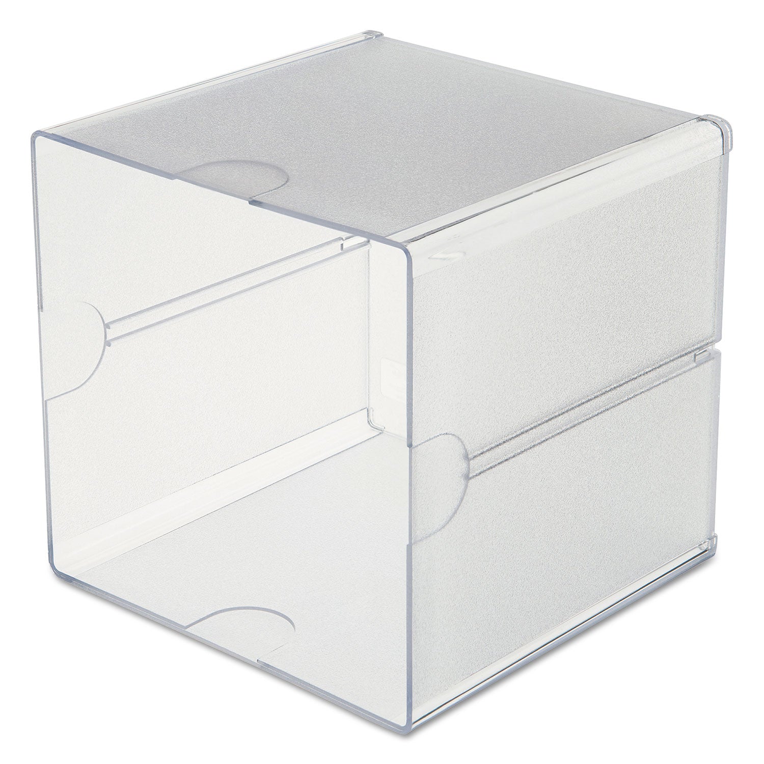 Deflecto Stackable Cube Organizer - 1 Compartment(s) - 6" Height x 6" Width x 6" Depth - Desktop - Stackable - Clear - Plastic - 1 Each