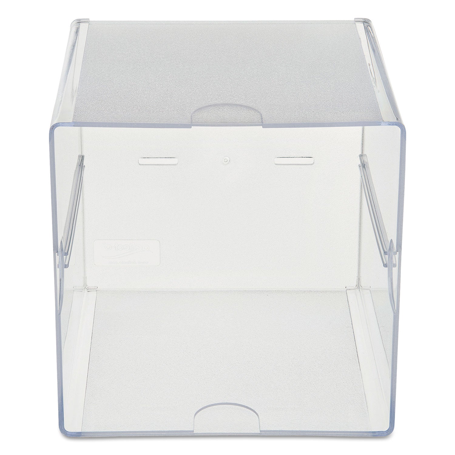 Deflecto Stackable Cube Organizer - 1 Compartment(s) - 6" Height x 6" Width x 6" Depth - Desktop - Stackable - Clear - Plastic - 1 Each