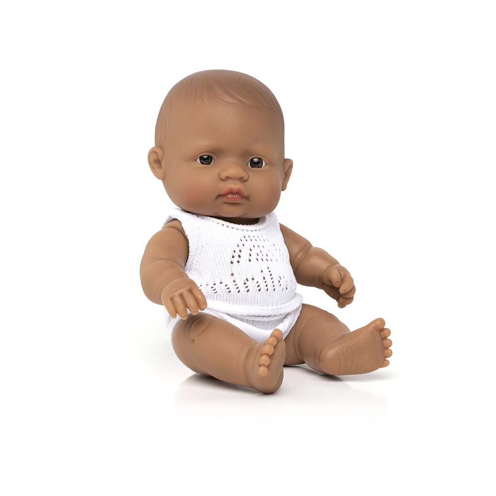 Newborn Baby Doll Hispanic Boy 8 1/4"