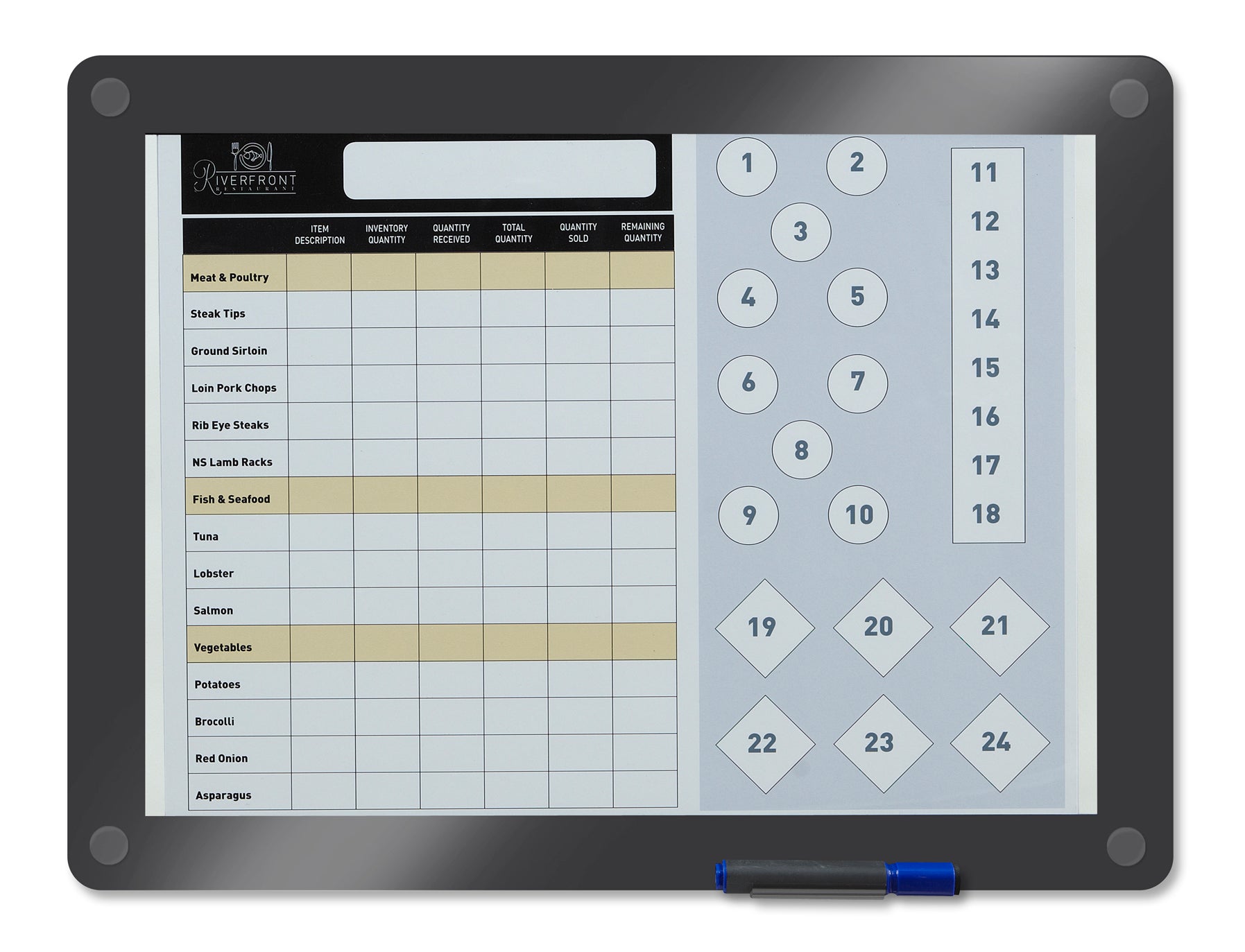 Clarity™ Insertable Dry Erase Board - 18.5" x 24.5"