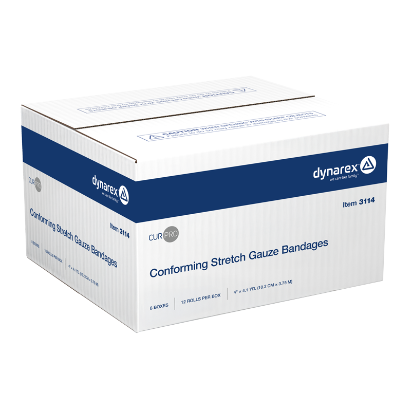 Conforming Stretch Gauze Bandage - Sterile, 4" - 12 pcs per Box/8 boxes per Case
