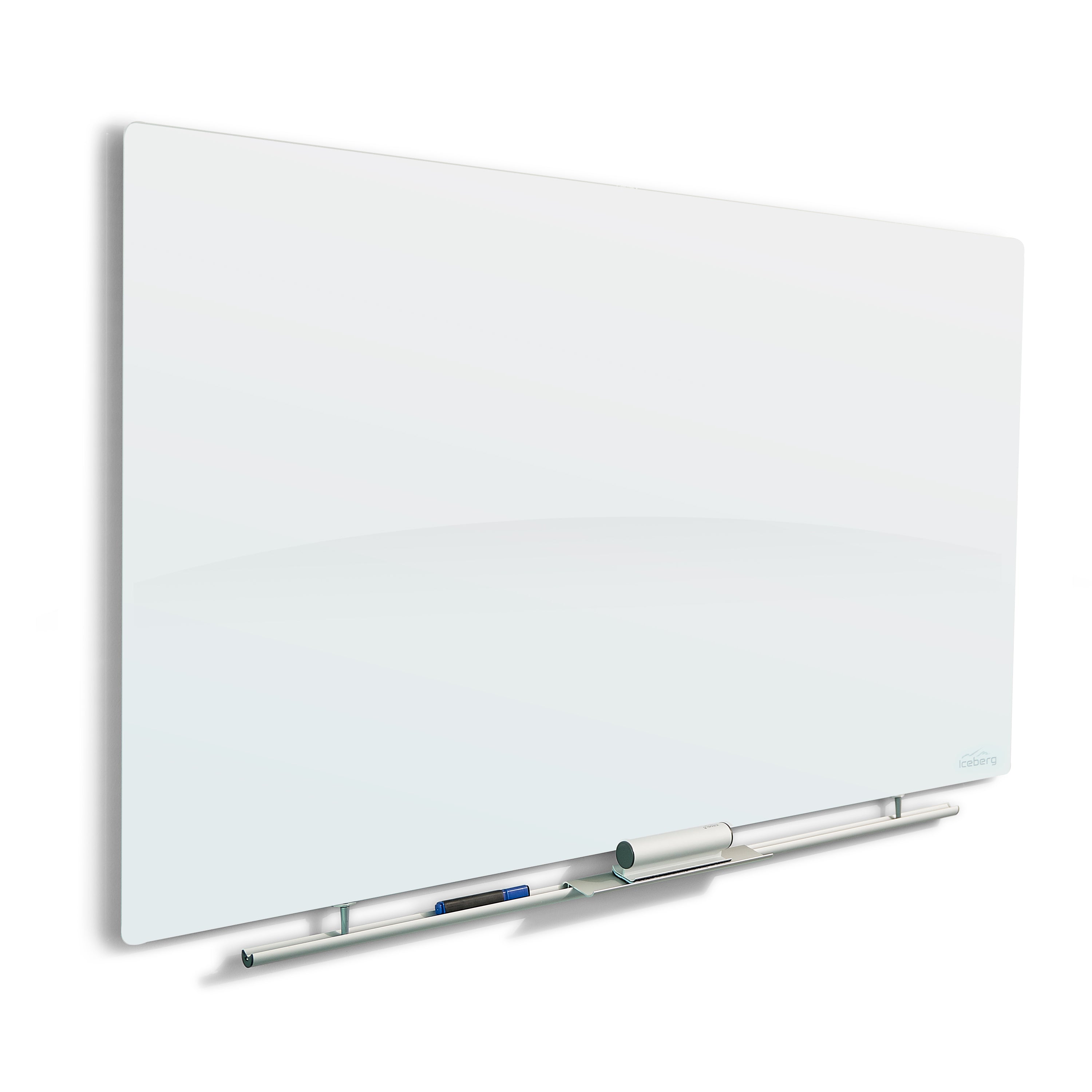 Clarity™ Dry Erase Board, Glass w/Aluminum Trim - 48" x 36"