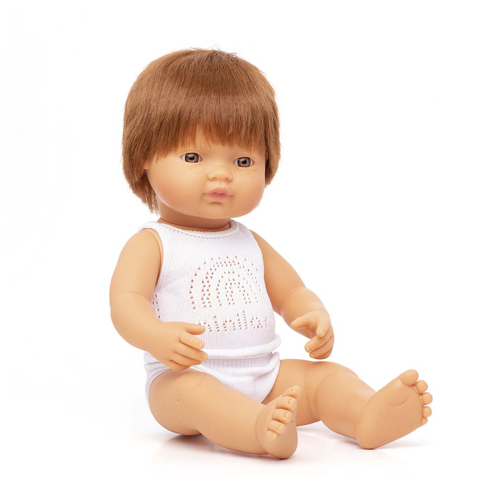 Baby Doll Caucasian Redhead Boy 15"