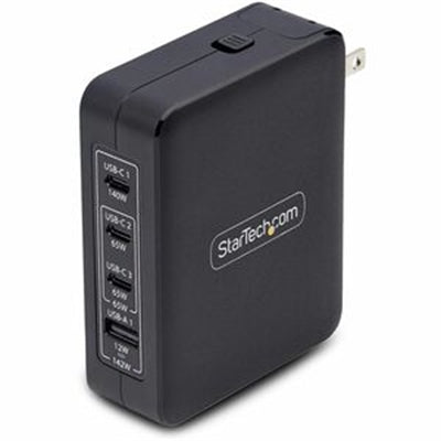 StarTech.com 140W USB-C Wall Charger, 3x USB-C/1x USB-a