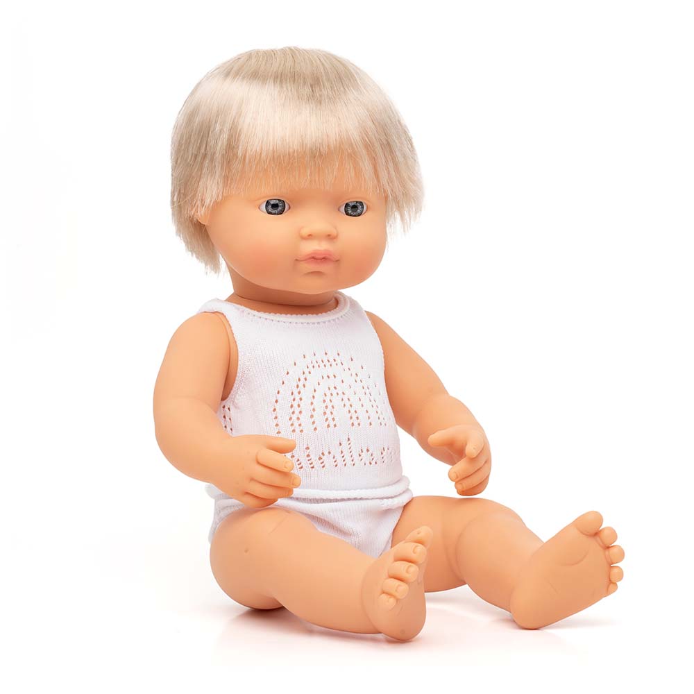 Baby Doll Caucasian Blond Boy 15"