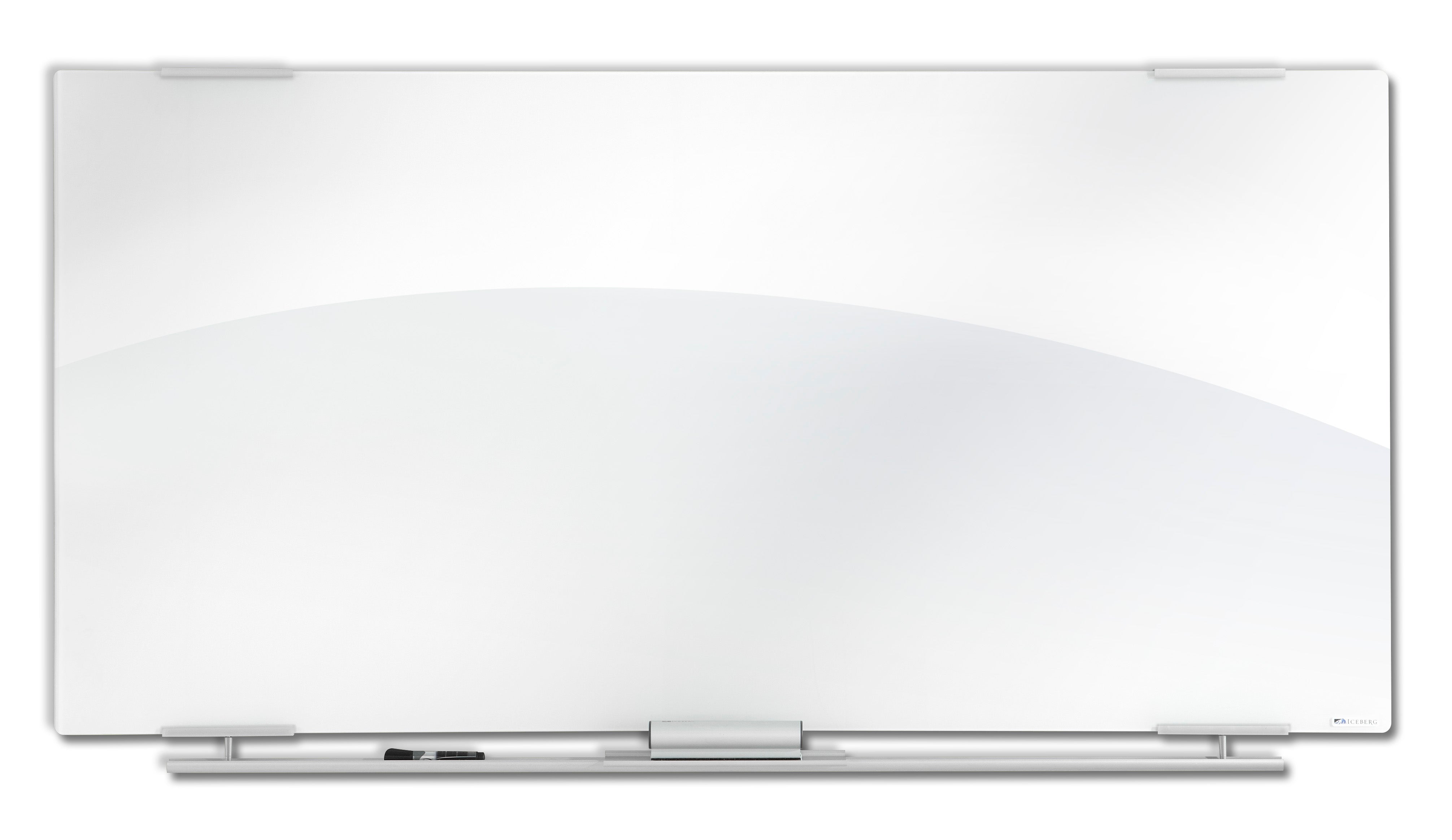 Clarity™ Dry Erase Board, Glass w/Aluminum Trim - 72" x 36"
