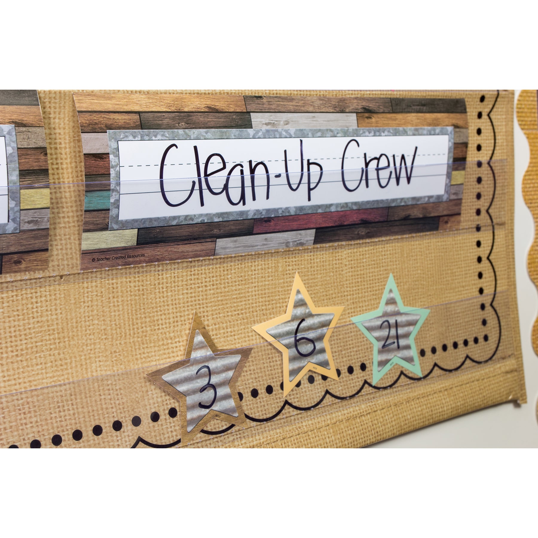 Burlap 7 Pocket Chart (28" x 28")