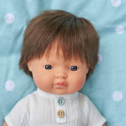 Baby Doll Caucasian Brunette Boy 15"