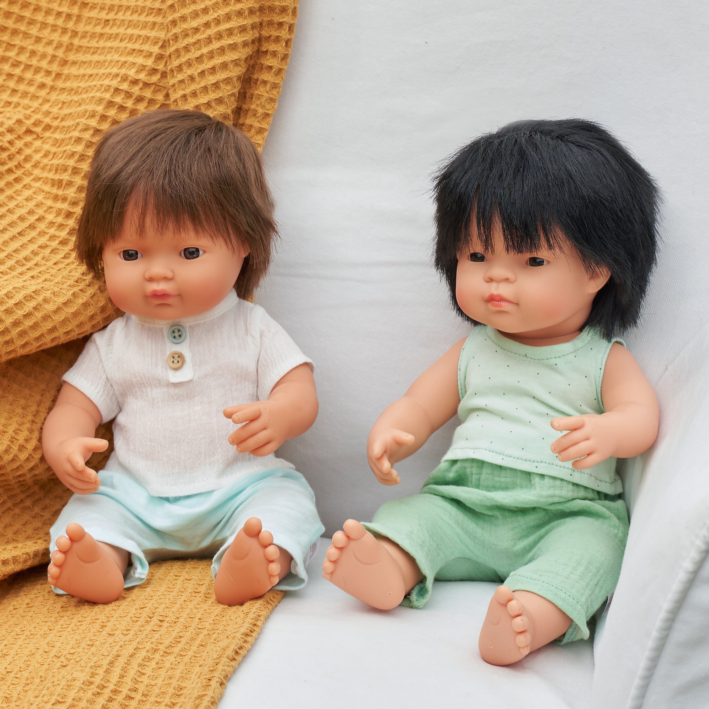 Baby Doll Caucasian Brunette Boy 15"
