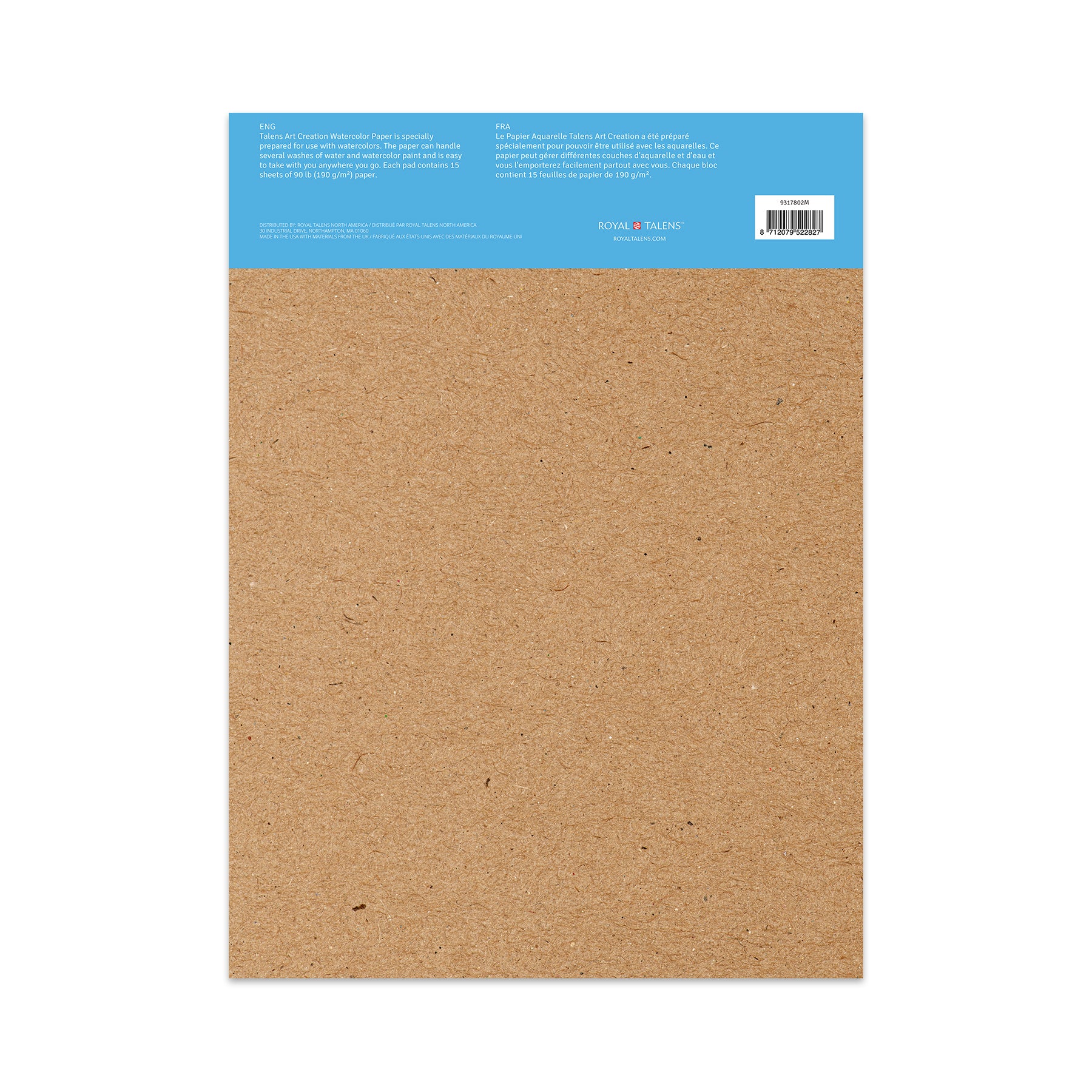 Watercolor Paper Pad, 90lbs, 11" x 15", 15 Sheets