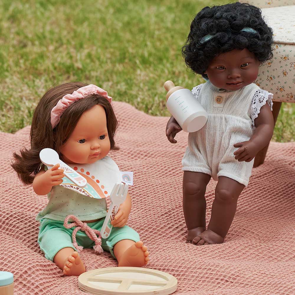 Baby Doll Caucasian Brunette Girl 15"
