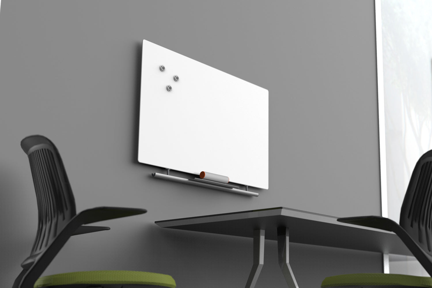 Clarity™ Magnetic Glass Dry Erase Board - 24"x38"