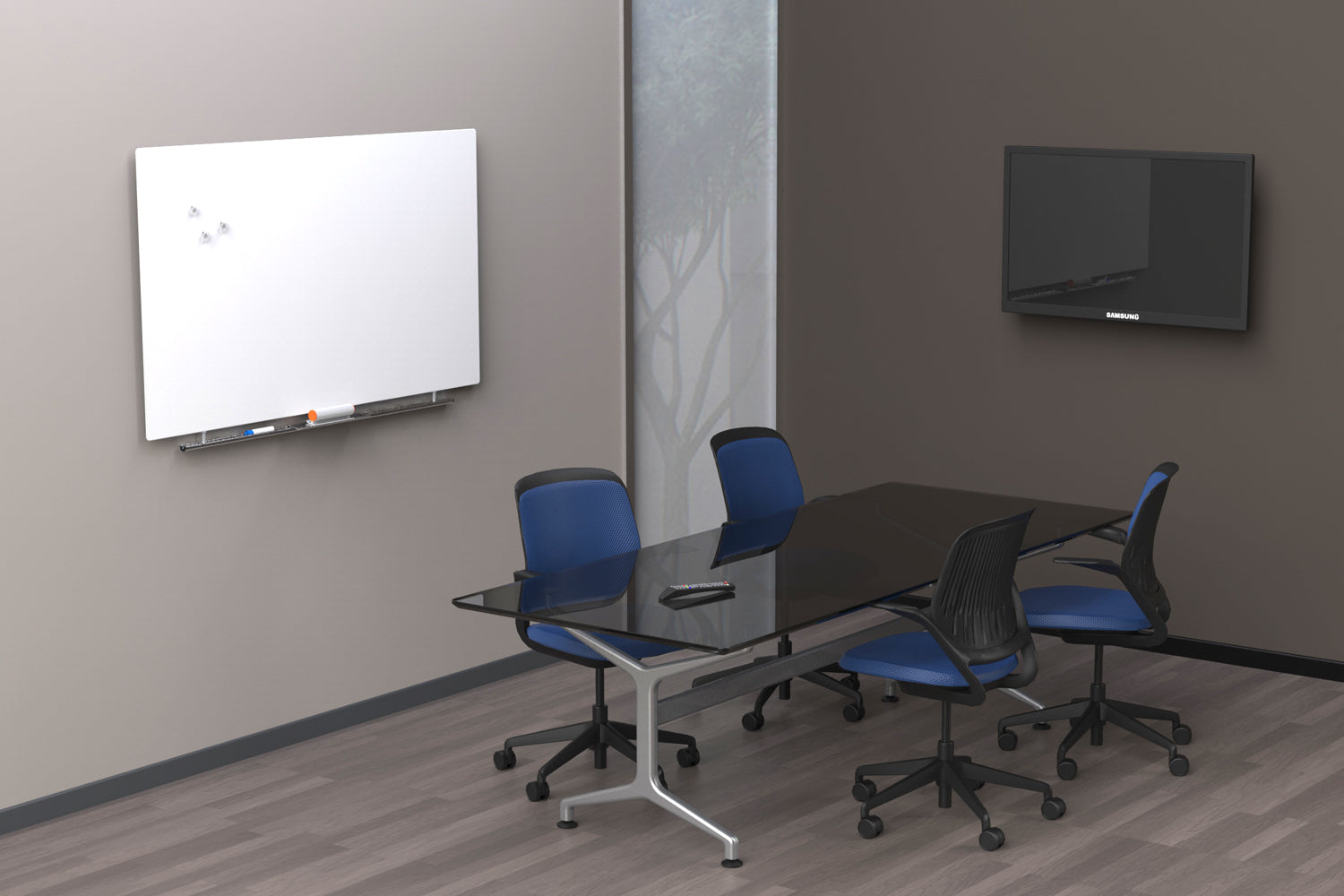 Clarity™ Magnetic Glass Dry Erase Board - 36"x62"