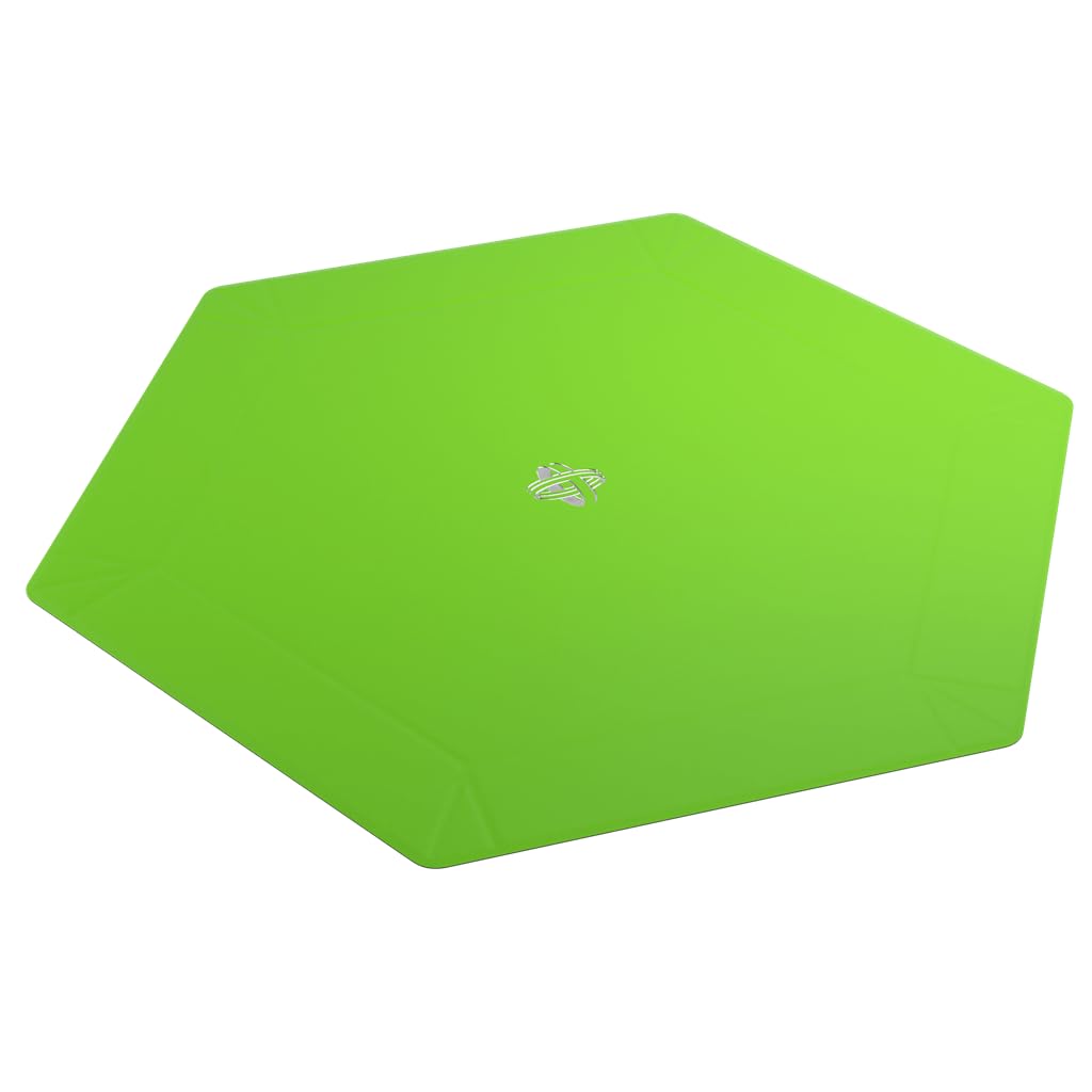 Magnetic Dice Tray - Take Control of Your Roll! Compact and Versatile Dice Tray for Tabletop Games and Board Games, Hexagonal Shape, Black/Green Color, Made by Gamegenic