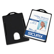 Badge Dispensers, Vertical, Black, Pack of 25