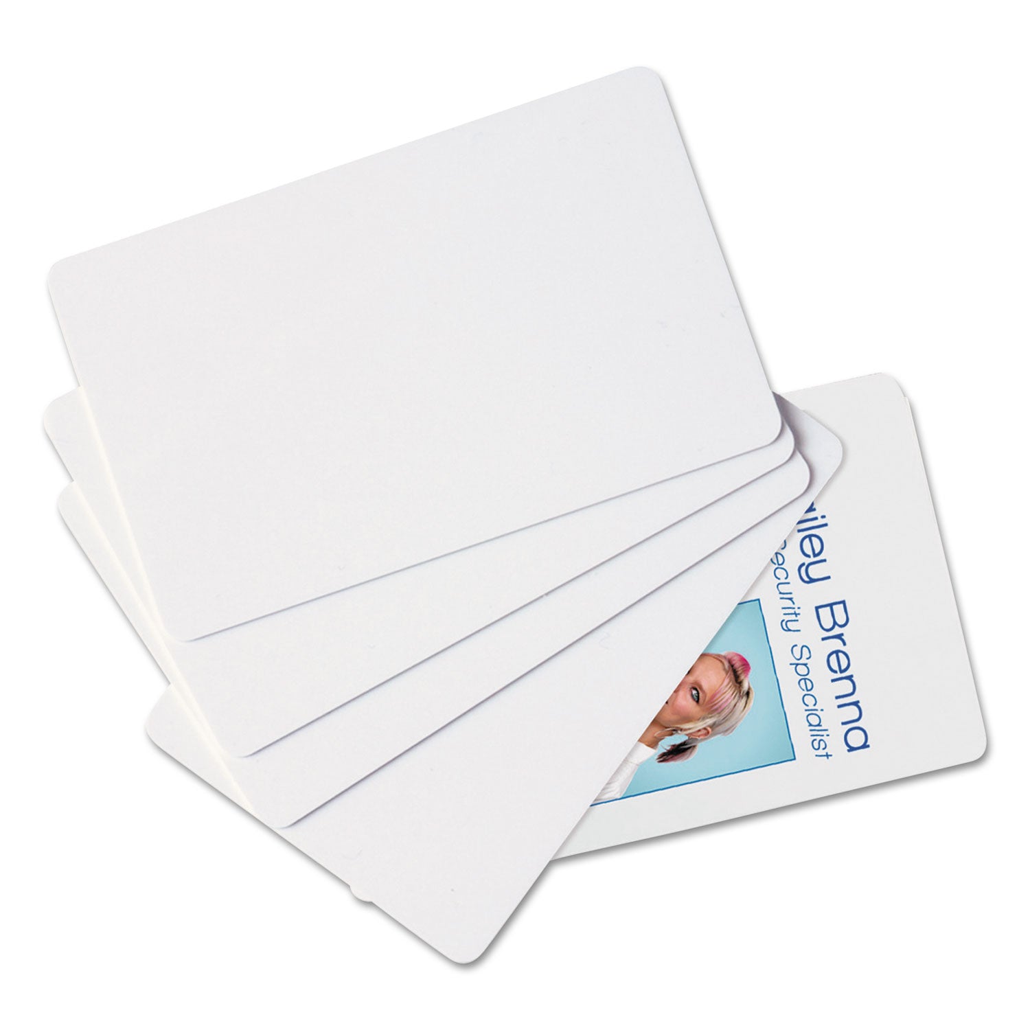 CR 80 Blank ID Cards, 30 mil, White, Pack of 100