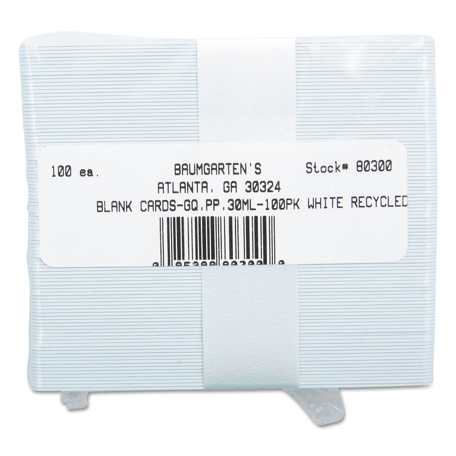 CR 80 Blank ID Cards, 30 mil, White, Pack of 100