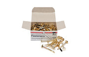Charles Leonard Fasteners, Round Head, Brass Plated, 2 Inch Shank, 12 MM Head, 100-Pack (7R-BP)
