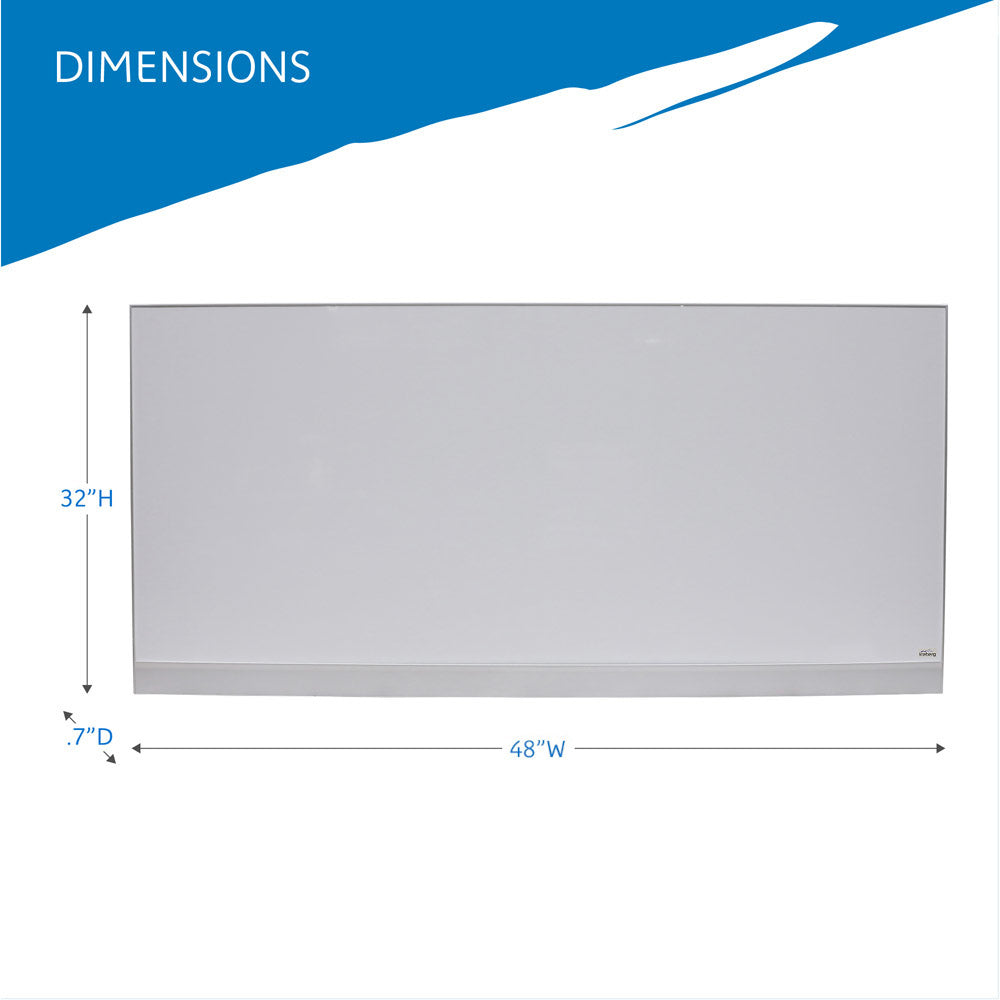 Polarity™ Magnetic Dry Erase White Board - 48" x 32" Aluminum Frame
