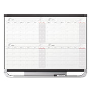 Monthly - 4 Month - Graphite, White - Steel - 36" Height x 48" Width - Marker Tray, Durable, Ghost Resistant, Stain Resistant, Magnetic, Maintenance Schedule, Mountable - 1 Each - TAA Compliant