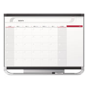 Monthly - 1 Month - Graphite, White - Steel - 24" Height x 36" Width - Erasable, Stain Resistant, Ghost Resistant, Magnetic, Durable, Marker Tray - 1 Each - TAA Compliant