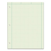 Engineering Computation Pads, Cross-Section Quad Rule (5 Sq/in, 1 Sq/in), Black/green Cover, 100 Green-Tint 8.5 X 11 Sheets