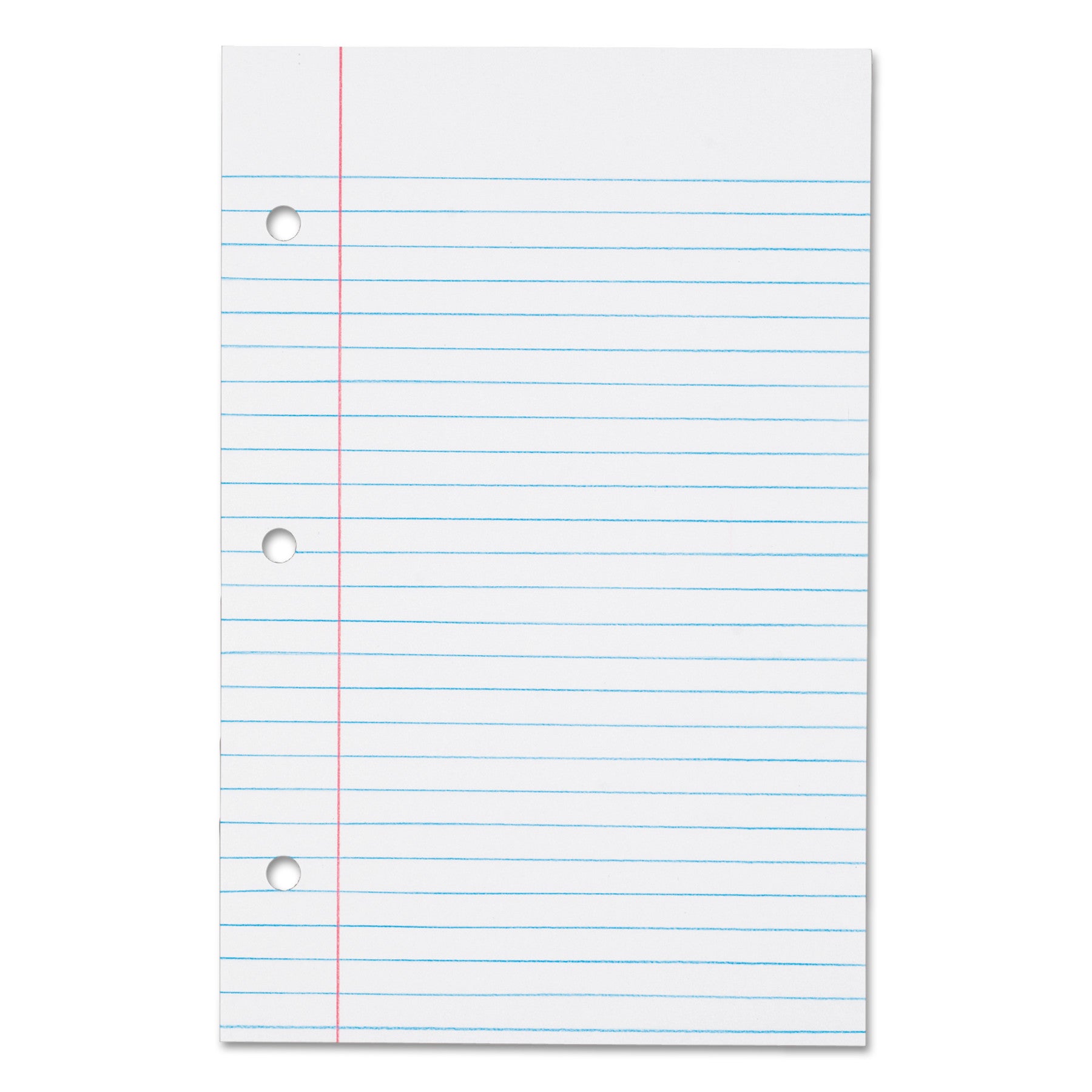 Filler Paper, 3-Hole, 5.5 X 8.5, Medium/college Rule, 100/pack