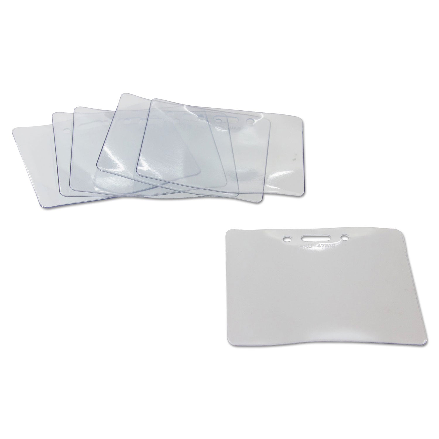 Proximity Badge Holders, Horizontal, Clear, Pack of 50