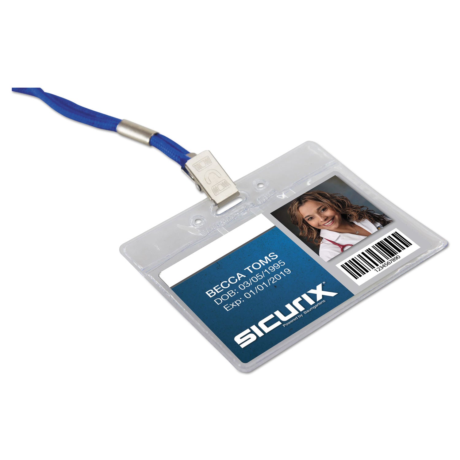 Standard Vinyl Badge Holder, Horizontal, 4" x 3", Pack of 50