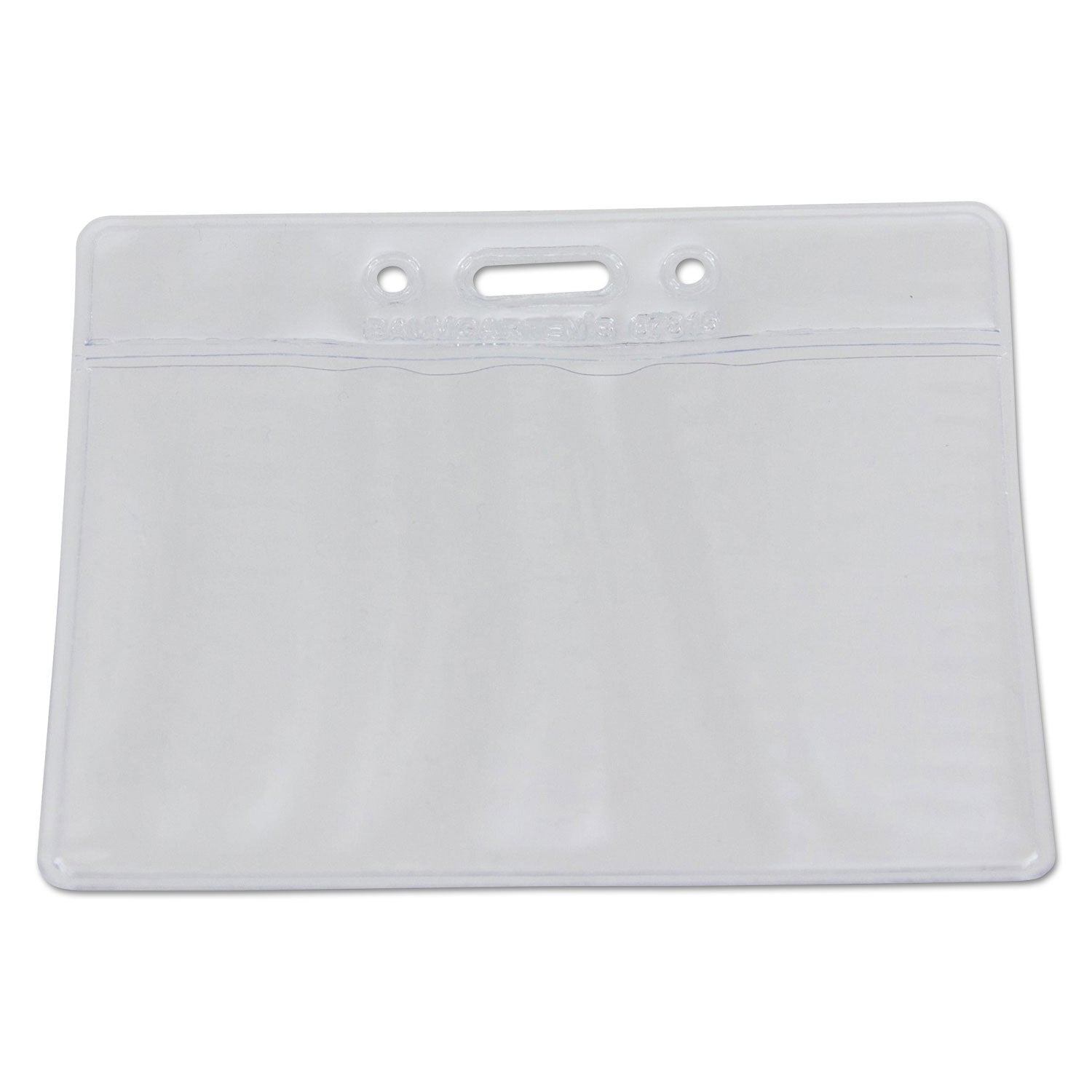 Standard Vinyl Badge Holder, Horizontal, 4" x 3", Pack of 50