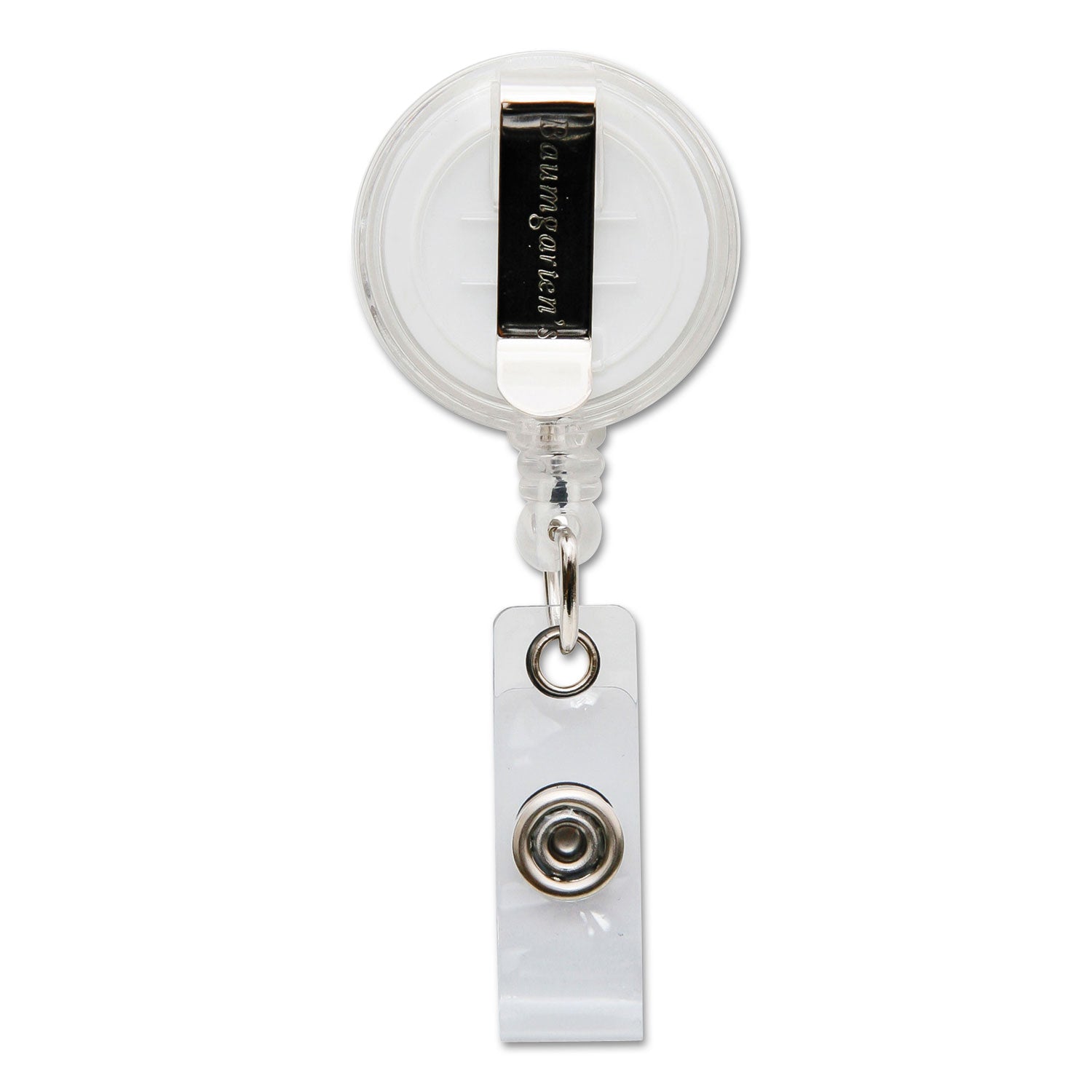 Standard Round ID Badge Reel with Belt Clip & Strap, Translucent Assorted, Pack of 4
