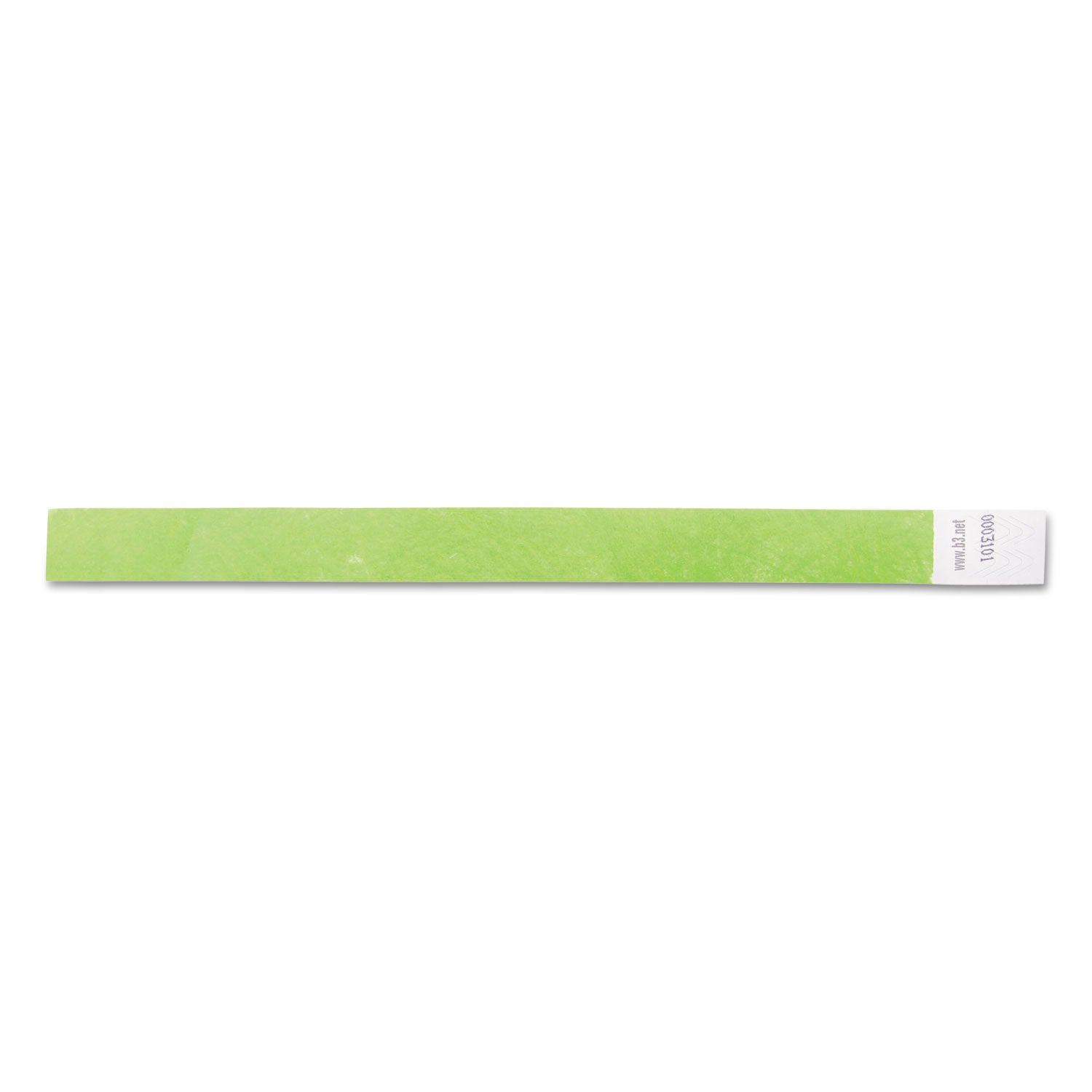 Sequentially Numbered Security Wristbands, 3/4", Green, Pack of 100
