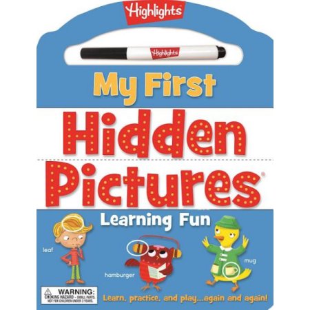 Pre-Owned My First Hidden Pictures Learning Fun: Learn  Practice  and Play Again and Again! Highlights My First Write-on Wipe-Off Board Books Board Bo