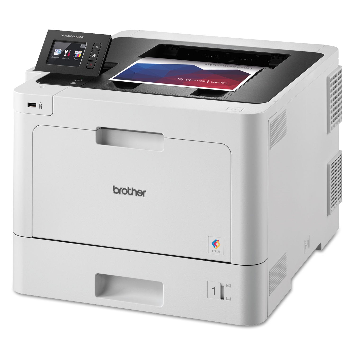 31 ppm Mono / 31 ppm Color - 2400 x 600 dpi class - Auto/Manual Duplex Print - 300 Sheets Input - Ethernet - Wireless LAN - 4000 Pages Duty Cycle - Plain Paper Print - Gigabit Ethernet - USB