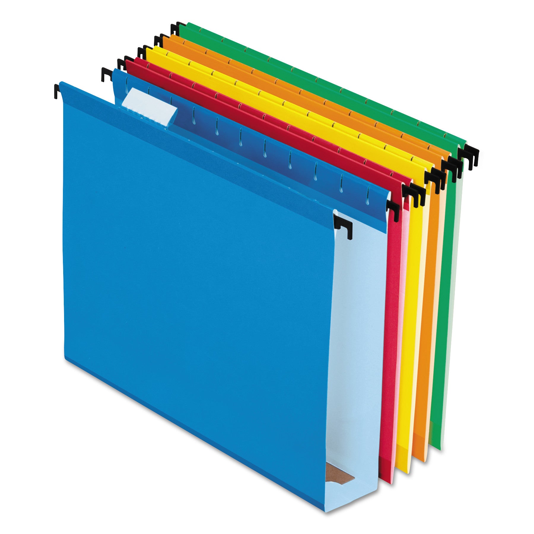 Pendaflex 1/5 Tab Cut Letter Recycled Hanging Folder - 8 1/2" x 11" - Capacity2" Expansion - Assorted - 10% Recycled - 20 / Box