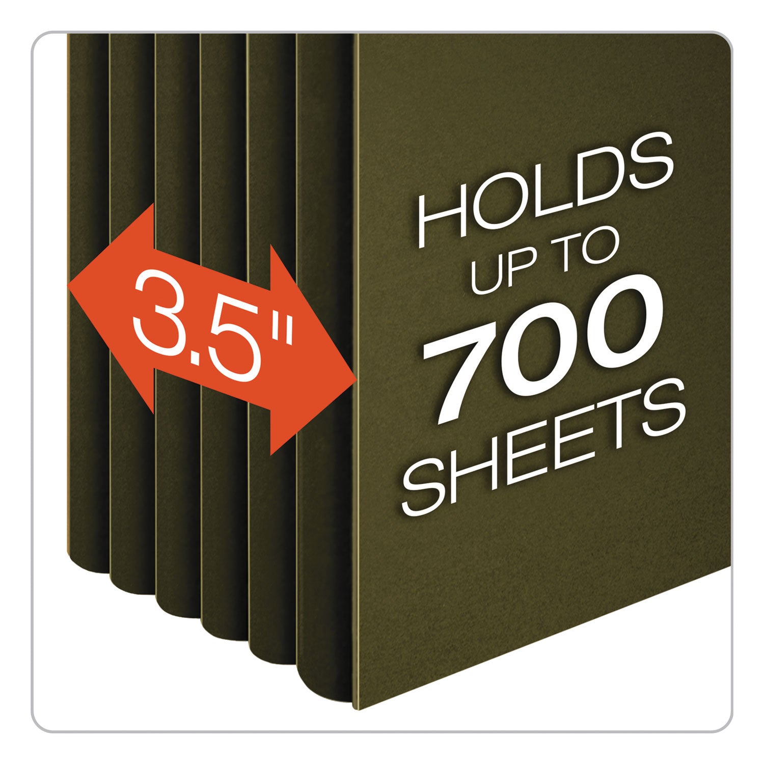 Pendaflex SureHook Letter Size Recycled Hanging Folders, 3-1/2" Expansion, 11 pt. Poly, Standard Green, Reinforced, Acid-Free, 4 Pack