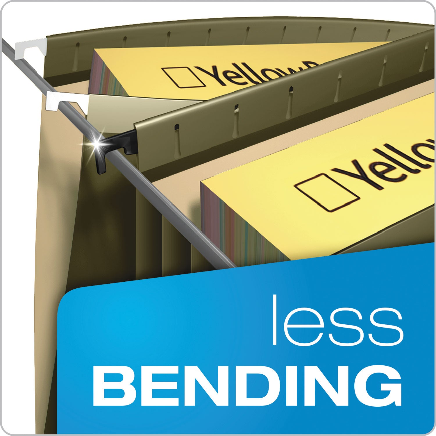 Pendaflex SureHook Letter Size Recycled Hanging Folders, 3-1/2" Expansion, 11 pt. Poly, Standard Green, Reinforced, Acid-Free, 4 Pack