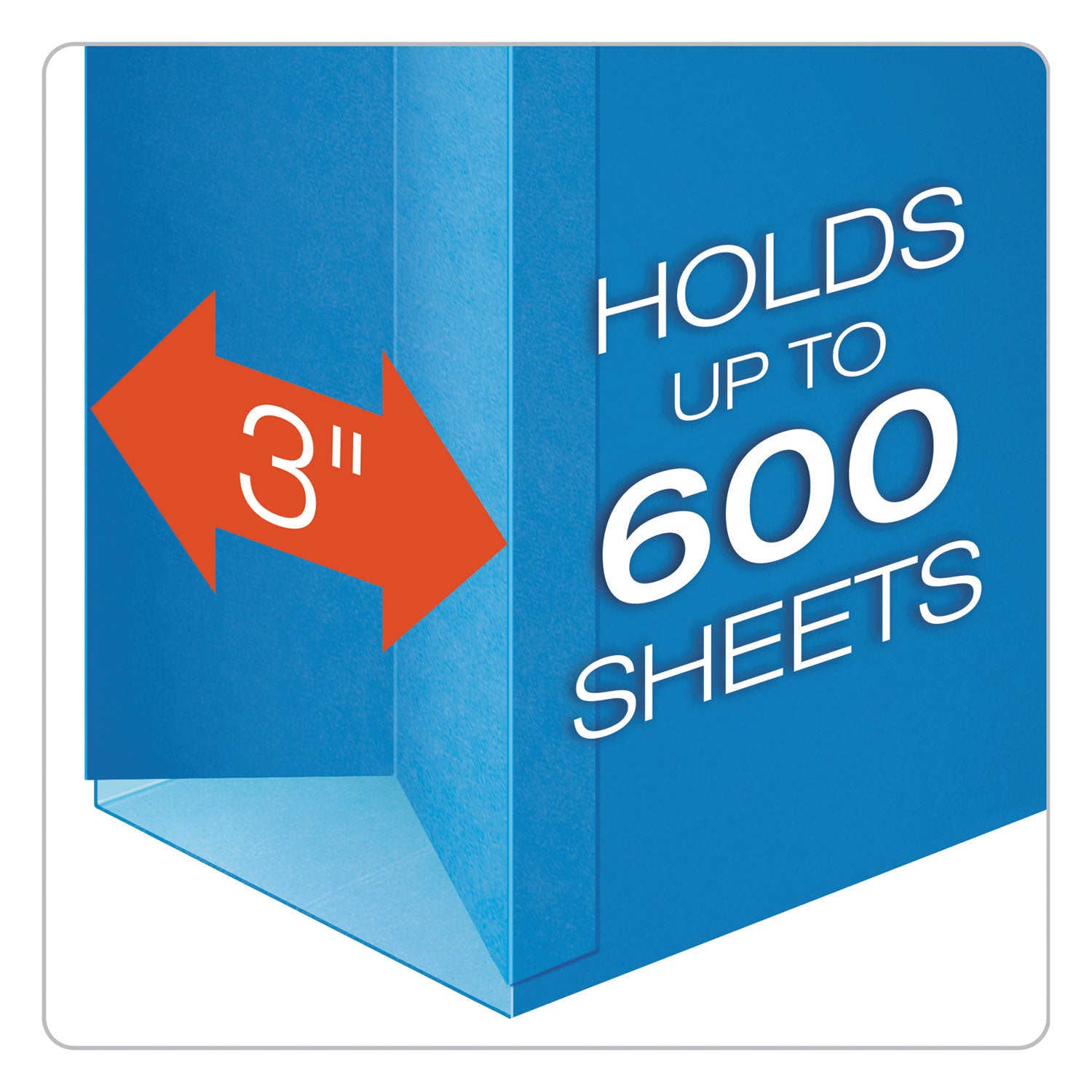 Pendaflex SureHook Letter Recycled Hanging Folder - 8 1/2" x 11" - 3" Expansion - Blue - Slip Resistant, Durable - 10% Recycled - 25 / Box