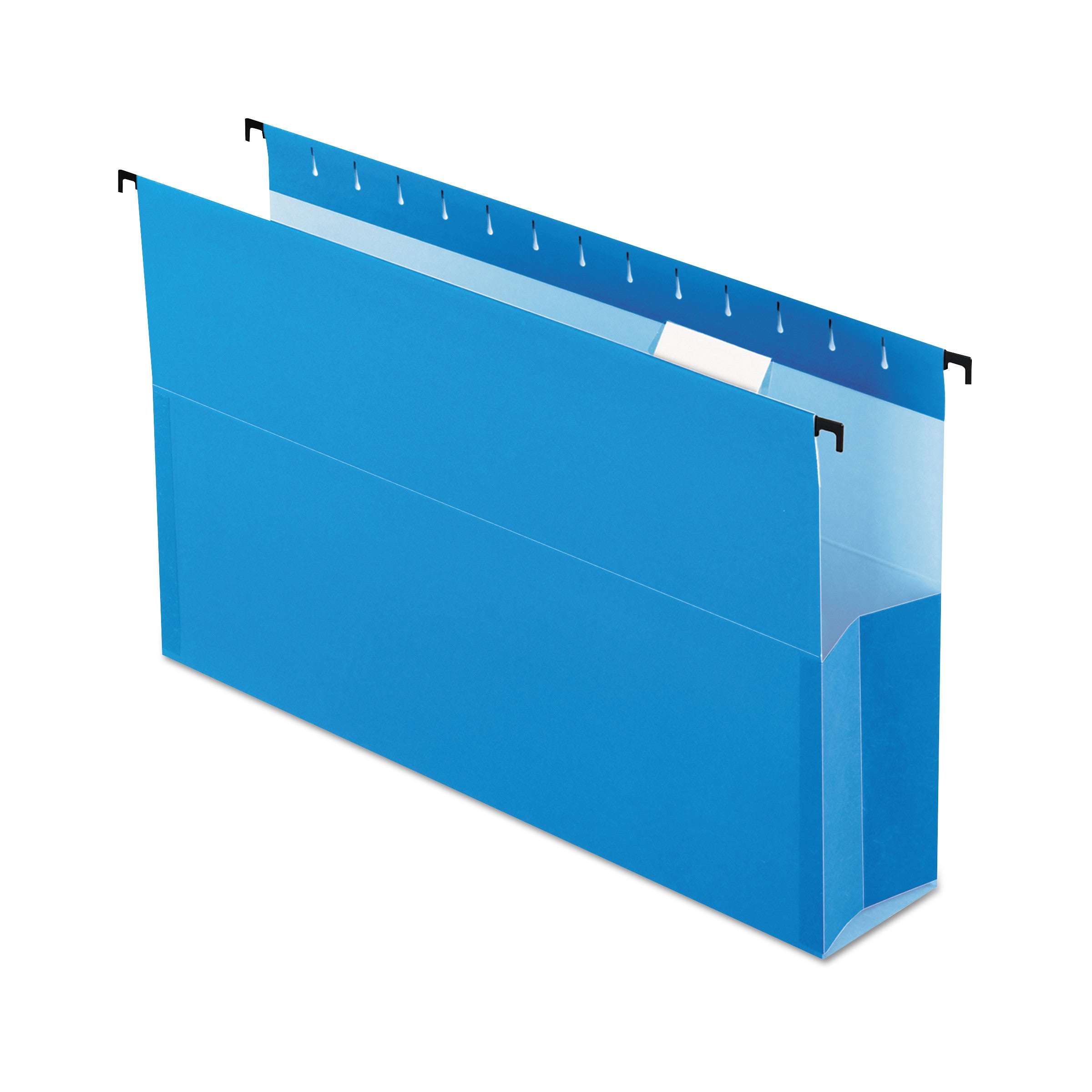 Pendaflex SureHook Legal Recycled Hanging Folder - 8 1/2" x 14" - 3" Expansion - Blue - Slip Resistant, Flexible, Durable - 10% Recycled - 25 / Box