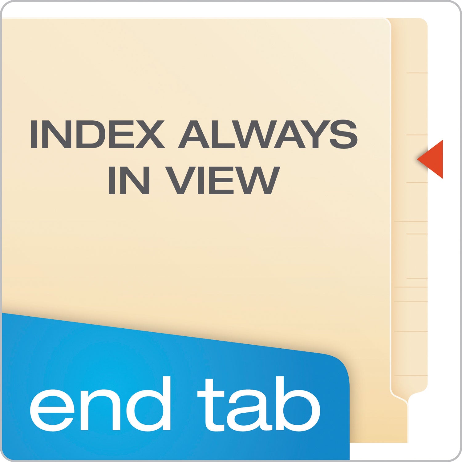 Pendaflex Letter Recycled End Tab File Folder - 8 1/2" x 11" - Manila - Acid-free - 10% Recycled - 75 / Box
