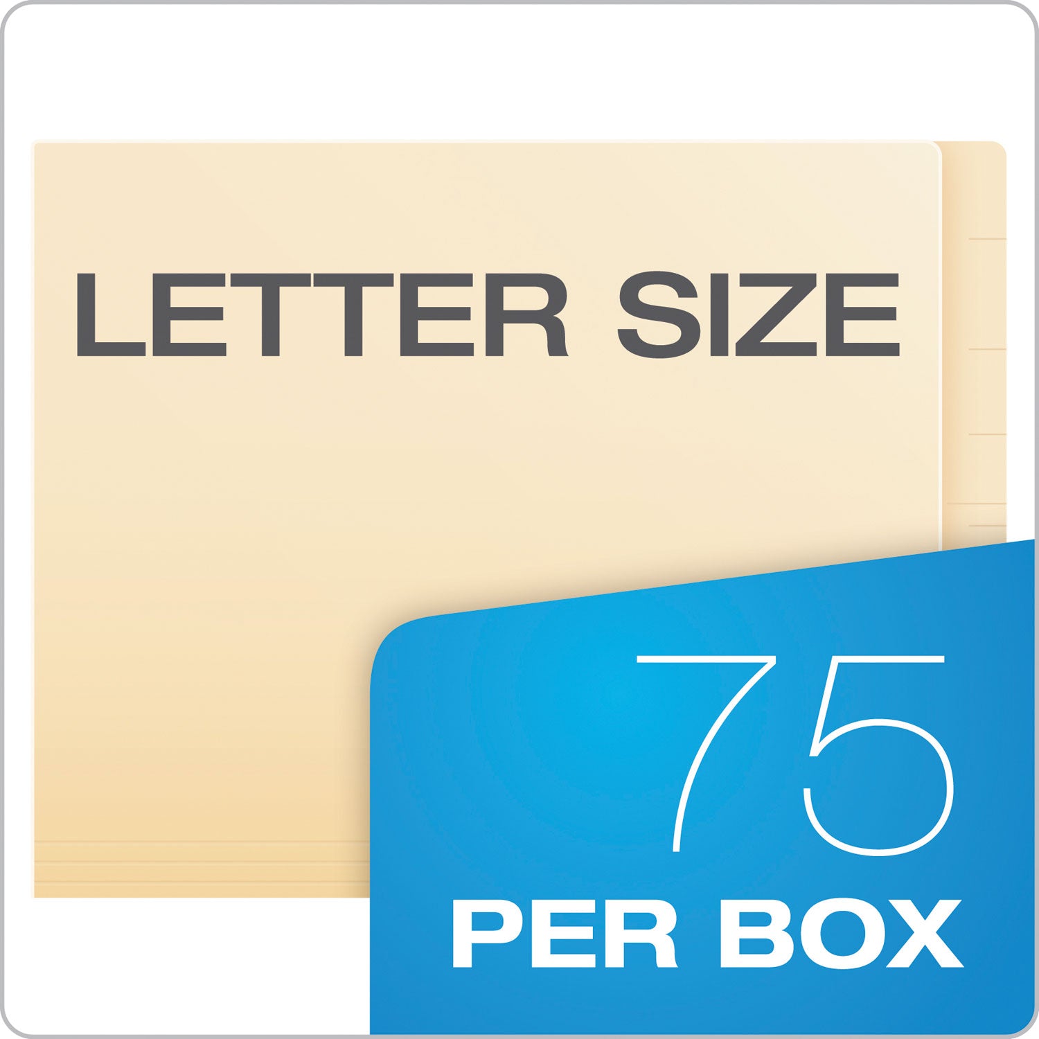 Pendaflex Letter Recycled End Tab File Folder - 8 1/2" x 11" - Manila - Acid-free - 10% Recycled - 75 / Box