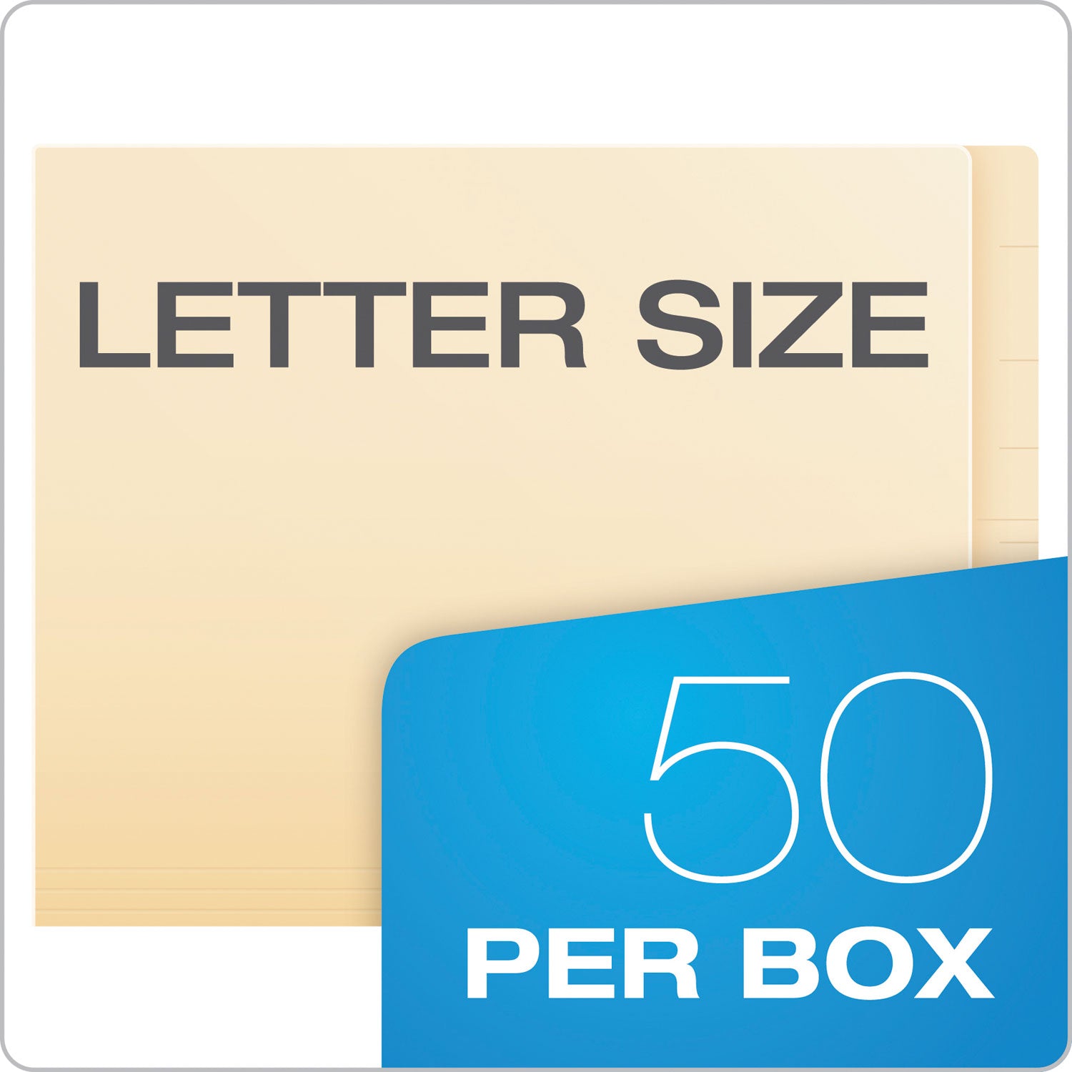 8 1/2" x 11" - 3/4" Expansion - 2 Fastener(s) - 2" for Folder - End Tab Location - 11 pt. - 2 Plys - Manila - Heavyweight Cover, Reinforced Tab, Durable - 10% Recycled - 50 / Box